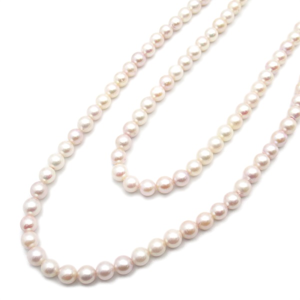 JEWELRY Pearl Necklace Silver 925 White Used