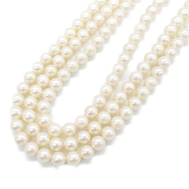 JEWELRY Akoya Pearl Necklace Silver 925 White Used