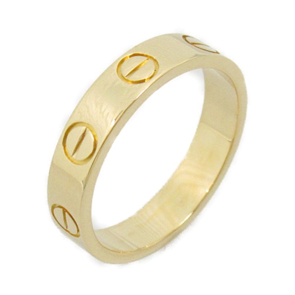 CARTIER Mini Love Ring 18KYG Yellow Gold Used women US size 3.75 #46