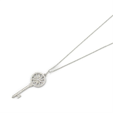 TIFFANY＆CO Petals key Pendant Diamond Necklace Pt950 Platinum Used women