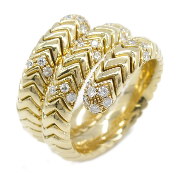 BVLGARI Spiga ring 18KYG Yellow Gold Diamond Used  women US size 5.75