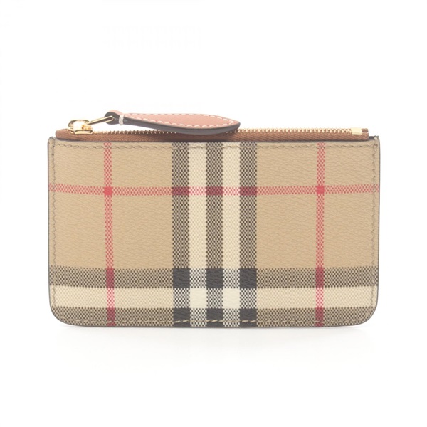 BURBERRY Vintage check coin purse 8094428 canvas Beige Multicolor NEW Women