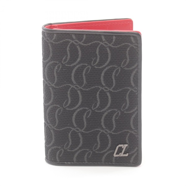 Christian Louboutin Card Holder 1245221B137 canvas Black NEW unisex