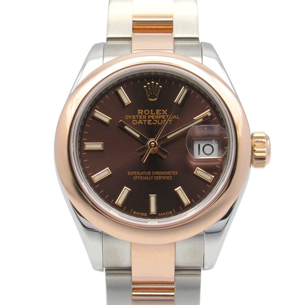 ROLEX Datejust Wrist Watch 279161 Automatic K18 PG Rose Gold SS Used Women