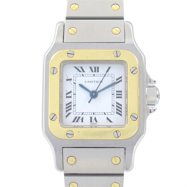 CARTIER Santos Galve SM Wrist Watch 1170902 Automatic 18KYG SS Used Women