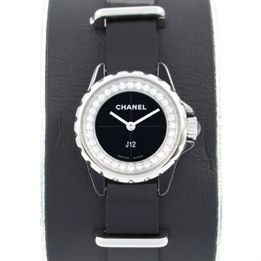 CHANEL J12 XS Wrist Watch H4663 Quartz ceramic Leather Used Women CC Coco