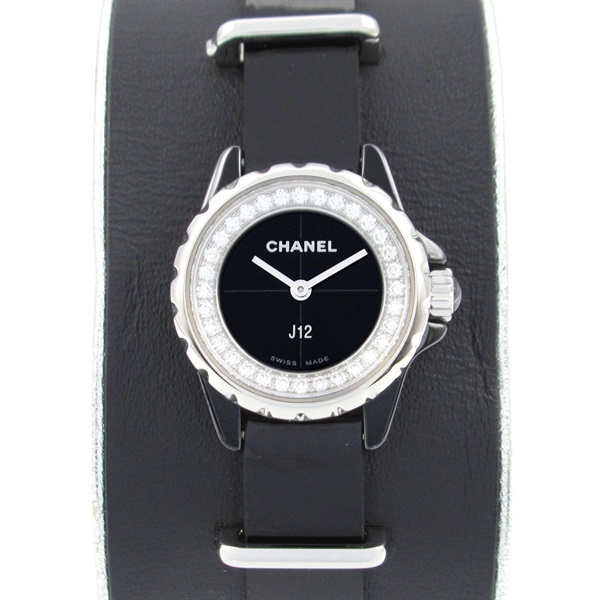 CHANEL J12 XS Wrist Watch H4663 Quartz ceramic Leather Used Women CC Coco