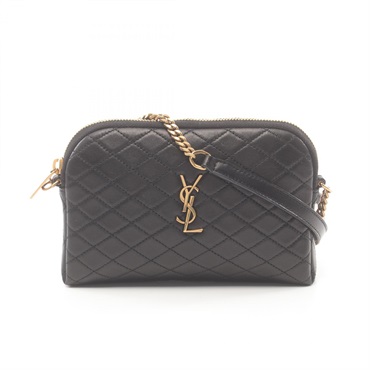 SAINT LAURENT Gabby Chain Pouch Shoulder Bag 7336671EL071000 leather Black NEW