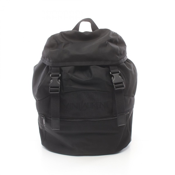 SAINT LAURENT Rucksack Backpack 756285FACEO1000 Nylon leather Black NEW Women