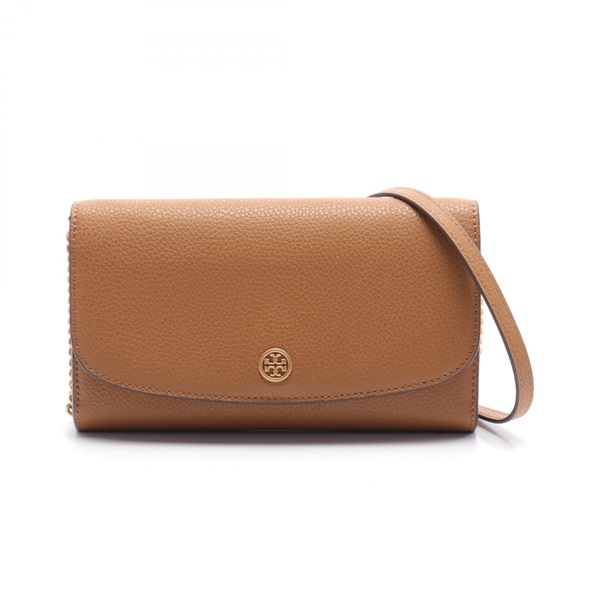 Tory Burch ROBINSON Shoulder Bag 146367202 leather Brown NEW Women