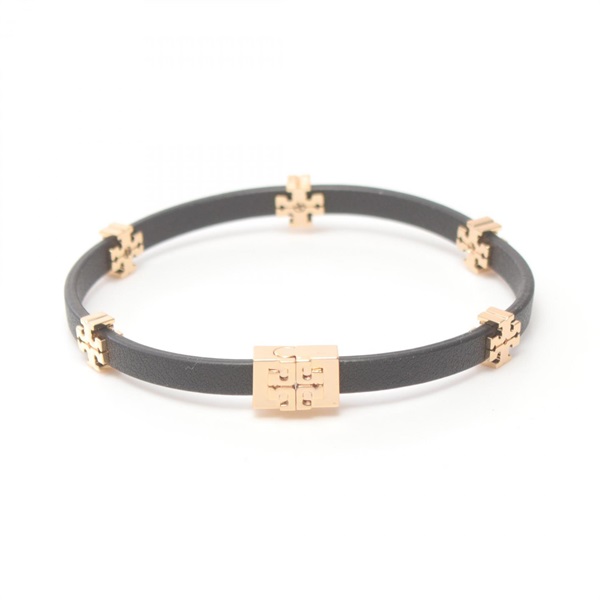 Tory Burch ELEANOR Bracelet 160150720M/L Metal GHW leather Black NEW Women