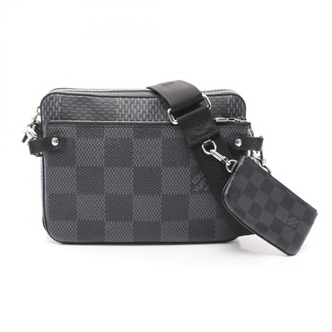 LOUIS VUITTON Trio Messenger Shoulder Bag N50017 Damier graphite Black Used LV
