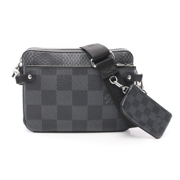 LOUIS VUITTON Trio Messenger Shoulder Bag N50017 Damier graphite Black Used LV