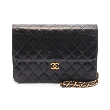 CHANEL Matelasse chain Shoulder Bag A03570 Lambskin Black Used GHW