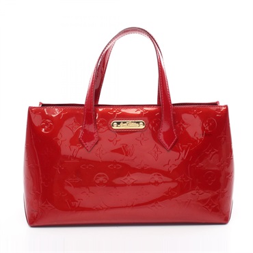 LOUIS VUITTON Wilsher PM Handbag M93642 Monogram Vernis Red Pomme d'amour Used