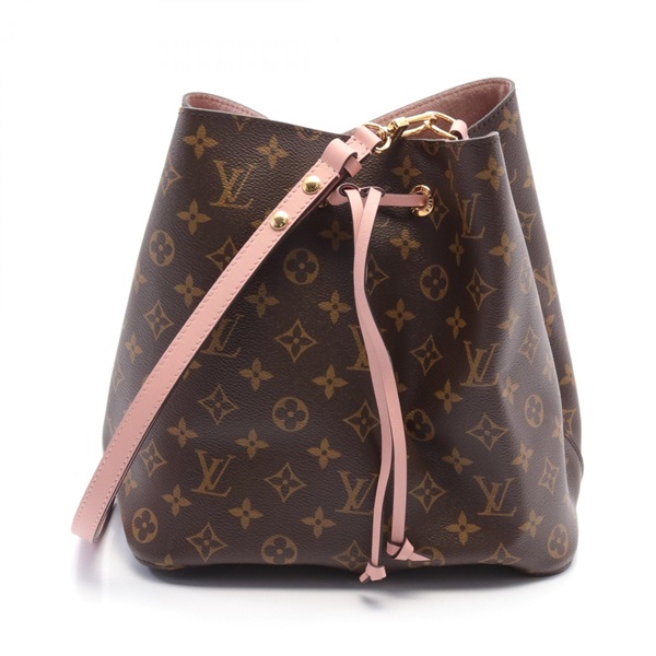 LOUIS VUITTON Neo Noe Shoulder crossbody Bag M44022 Monogram Brown Pink Used LV