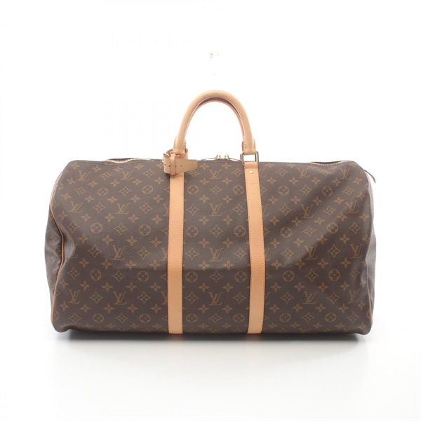 LOUIS VUITTON Keepall 55 Boston bag M41424 Monogram PVC leather Brown Used LV