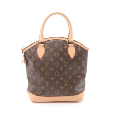 LOUIS VUITTON Lockit Handbag M40102 Monogram canvas leather Brown Used Women LV
