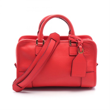 LOEWE Amazona 23 2way Shoulder Hand bag 352.30.N71 leather Red Used Women