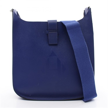 HERMES Evelyne Sellier PM Shoulder crossbody Bag C 071299CK Epsom Blue electric