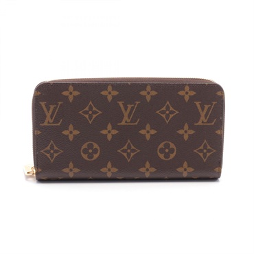 LOUIS VUITTON Zippy long wallet M42616 Monogram canvas Brown Used unisex LV