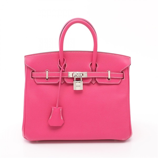HERMES Candy Birkin 25 Verso Hand bag O Epsom Rose tyrien Used SHW