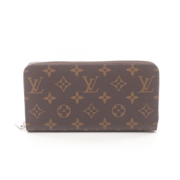 LOUIS VUITTON Zippy Wallet Washed Blue M11776 Monogram Brown Used Women LV