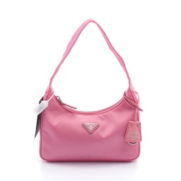 PRADA Re-Edition 2000 mini Hand bag 1NE515 Nylon Pink Used