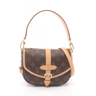 LOUIS VUITTON Saumur BB 2WAY Crossbody Shoulder Hand bag M46740 Monogram Used LV