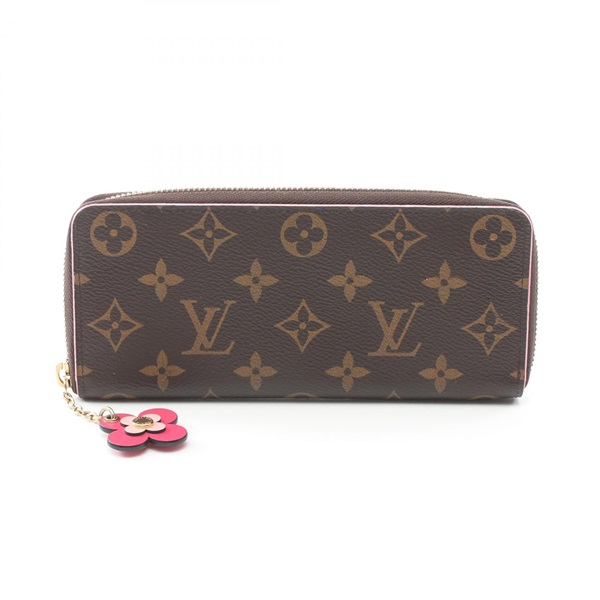 LOUIS VUITTON Portefeuille Clemence long wallet M64201 Monogram Brown Pink used