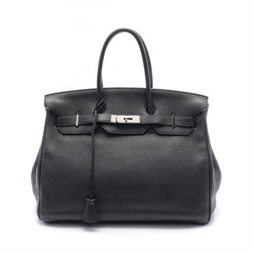 HERMES Birkin 35 Hand bag N Togo leather Black Used SHW