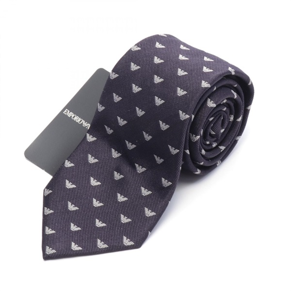 Emporio Armani tie silk Navy NEW mens