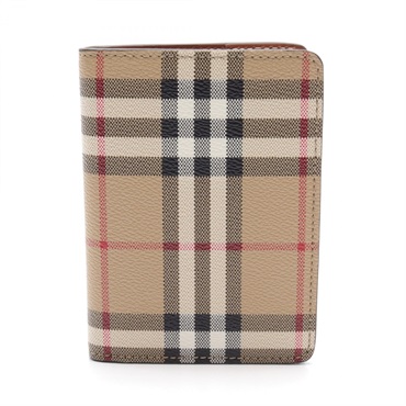 BURBERRY Archive Check Card Holder 8073975 canvas Beige Black Multicolor NEW