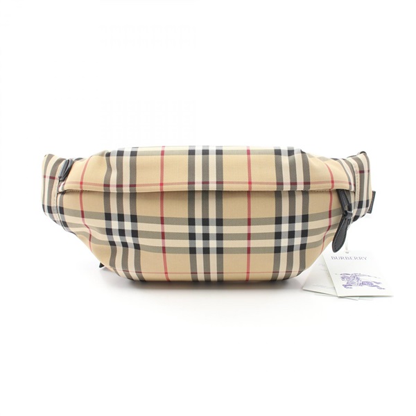 BURBERRY Crossbody Belt bag 8084114 canvas leather Beige Multicolor NEW mens