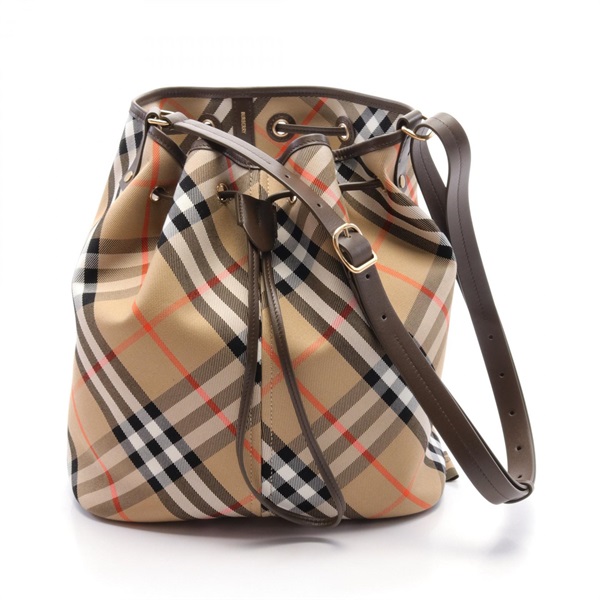 BURBERRY Vintage check Shoulder Bag 8093869 canvas leather Beige Brown NEW Women