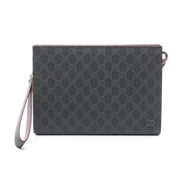 GUCCI GG Supreme business clutch bag 768255FADMR1050 canvas leather Black NEW