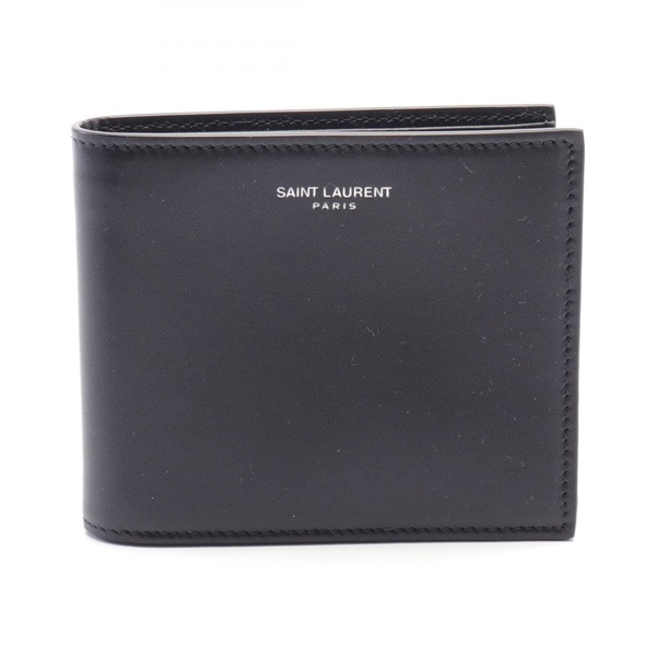 SAINT LAURENT EAST WEST Bi-fold wallet 3963070U90N1000 leather Black NEW mens