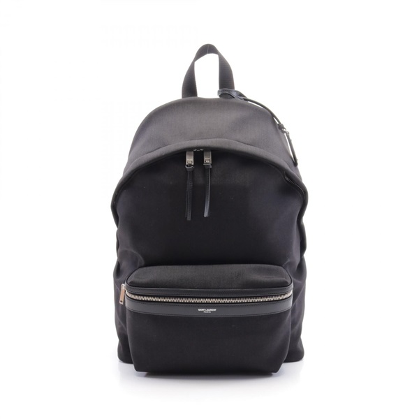 SAINT LAURENT City Rucksack Backpack 534967GIV3F1000 canvas leather Black NEW