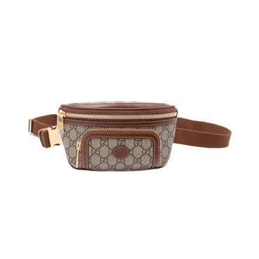 GUCCI Interlocking G GG Supreme Belt Bag 68293392THG8563 canvas leather Beige