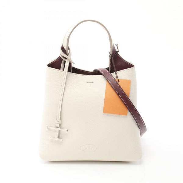 TOD'S 2way Shoulder Hand bag XBWAPAA9100QNK9P09 leather White NEW Women