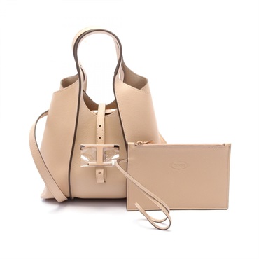 TOD'S Timeless Mini Shopping Shoulder Hand bag XBWTSBA9100Q8EC600 leather Beige