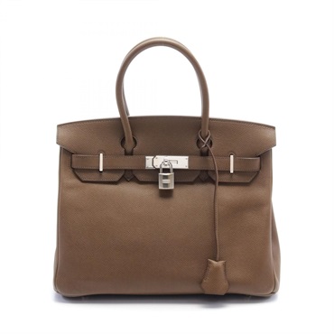 HERMES Birkin 30 Hand bag Epsom Leather SHW Brown Used Women