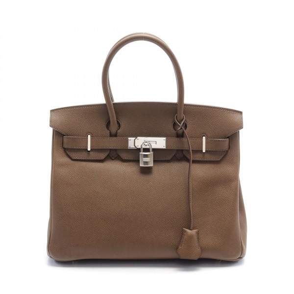 HERMES Birkin 30 Hand bag Epsom Leather SHW Brown Used Women