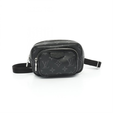 LOUIS VUITTON outdoor pochette Waist bag M30755 Taigalama leather Black Used LV