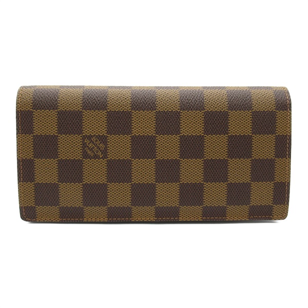 LOUIS VUITTON Portefeuille Brazza Bi-fold Long Wallet purse N60017 Damier Ebene