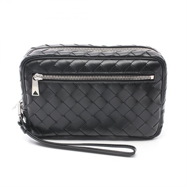 BOTTEGA VENETA Intrecciato small wristlet pouch bag 795253V2HL18803 leather BK