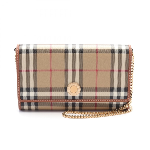 BURBERRY HANNAH chain Shoulder crossbody Bag long wallet 8094420 canvas checked