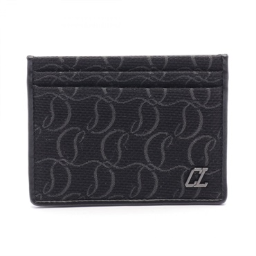 Christian Louboutin Card Holder 1245224B137 canvas leather Black Used mens