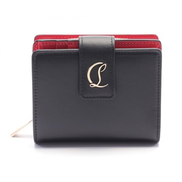 Christian Louboutin LOUBI54 Ruby Bi-fold wallet 3245164CM6S Z leather black new
