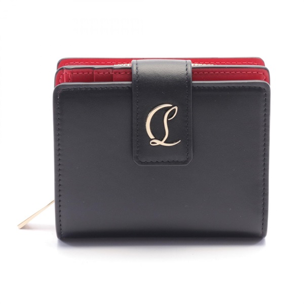 Christian Louboutin LOUBI54 Ruby Bi-fold wallet 3245164CM6S Z leather black new
